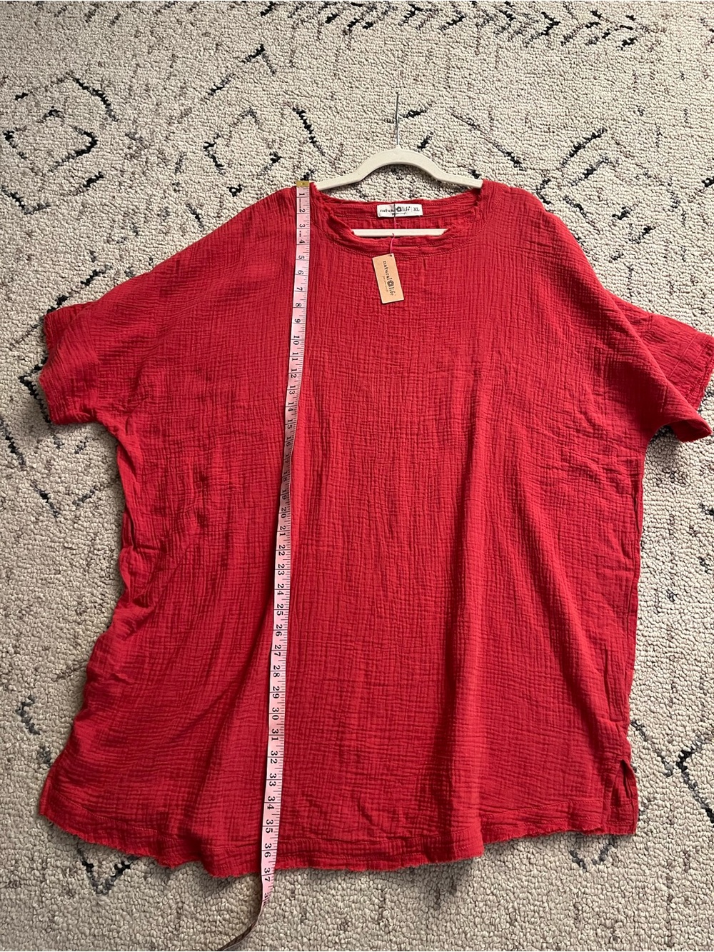 Natural Life NWT Size XL Cotton Gauze Lightweight Popover Tunic Comfort Cozy - Picture 6 of 6